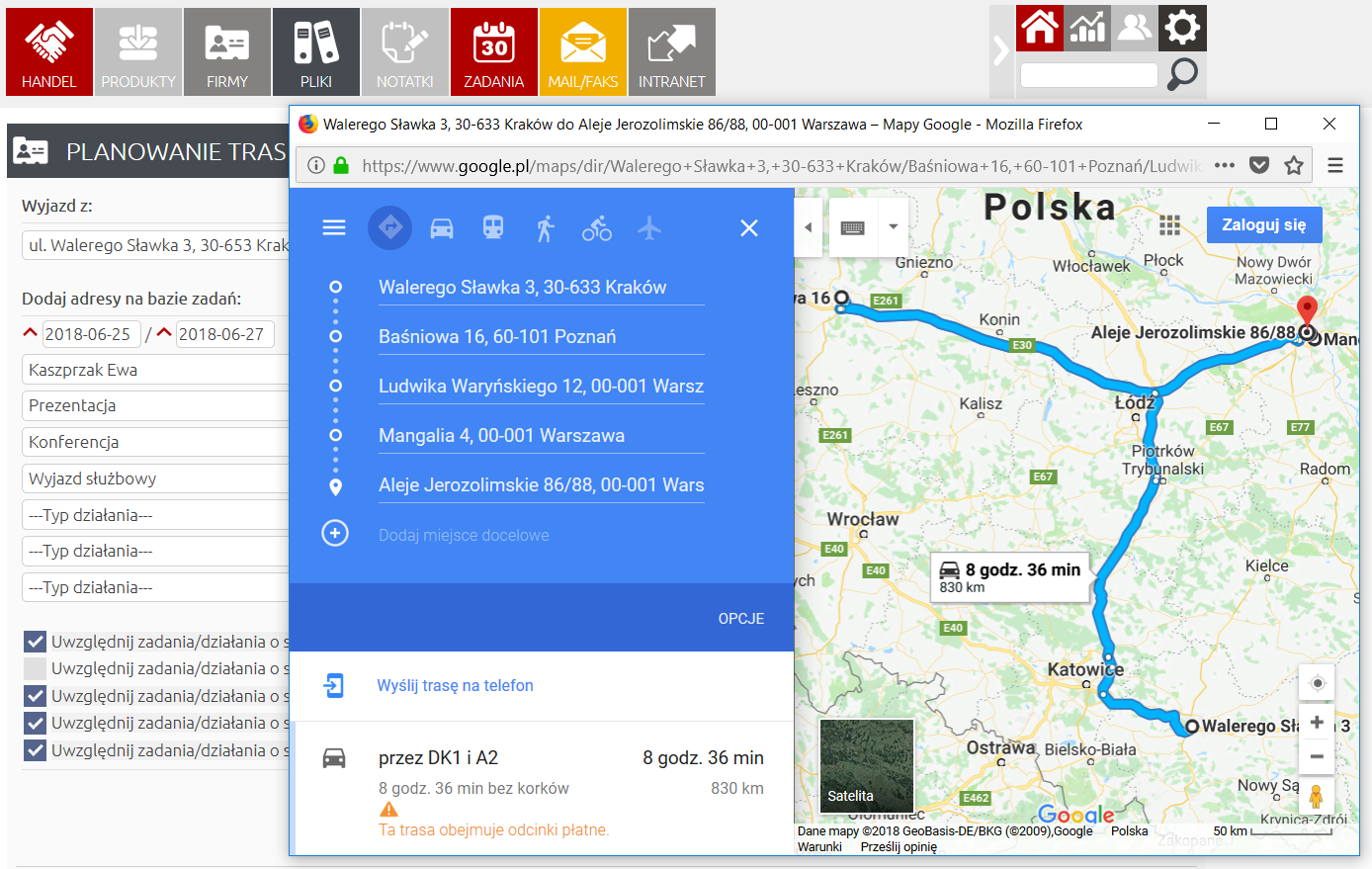 Integracja CRM z Google Maps